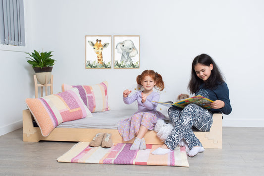 Discover the journey of a child's transition to independence through our innovative Montessori bed. KitSmart: where furniture shapes futures.