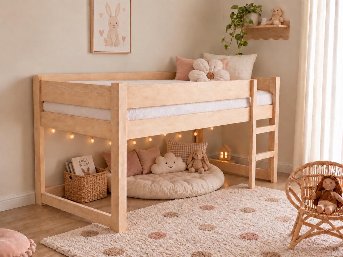 NZ Pine Low Loft Bed
