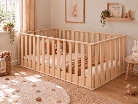 Montessori Toddler Bed with Removable Rails