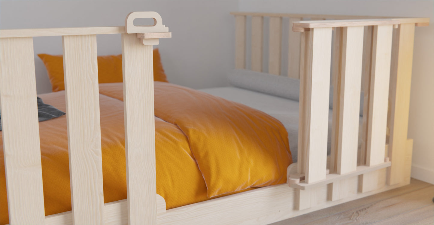High rails for safety, Montessori design for growth - the ideal choice for your child's peaceful sleep.