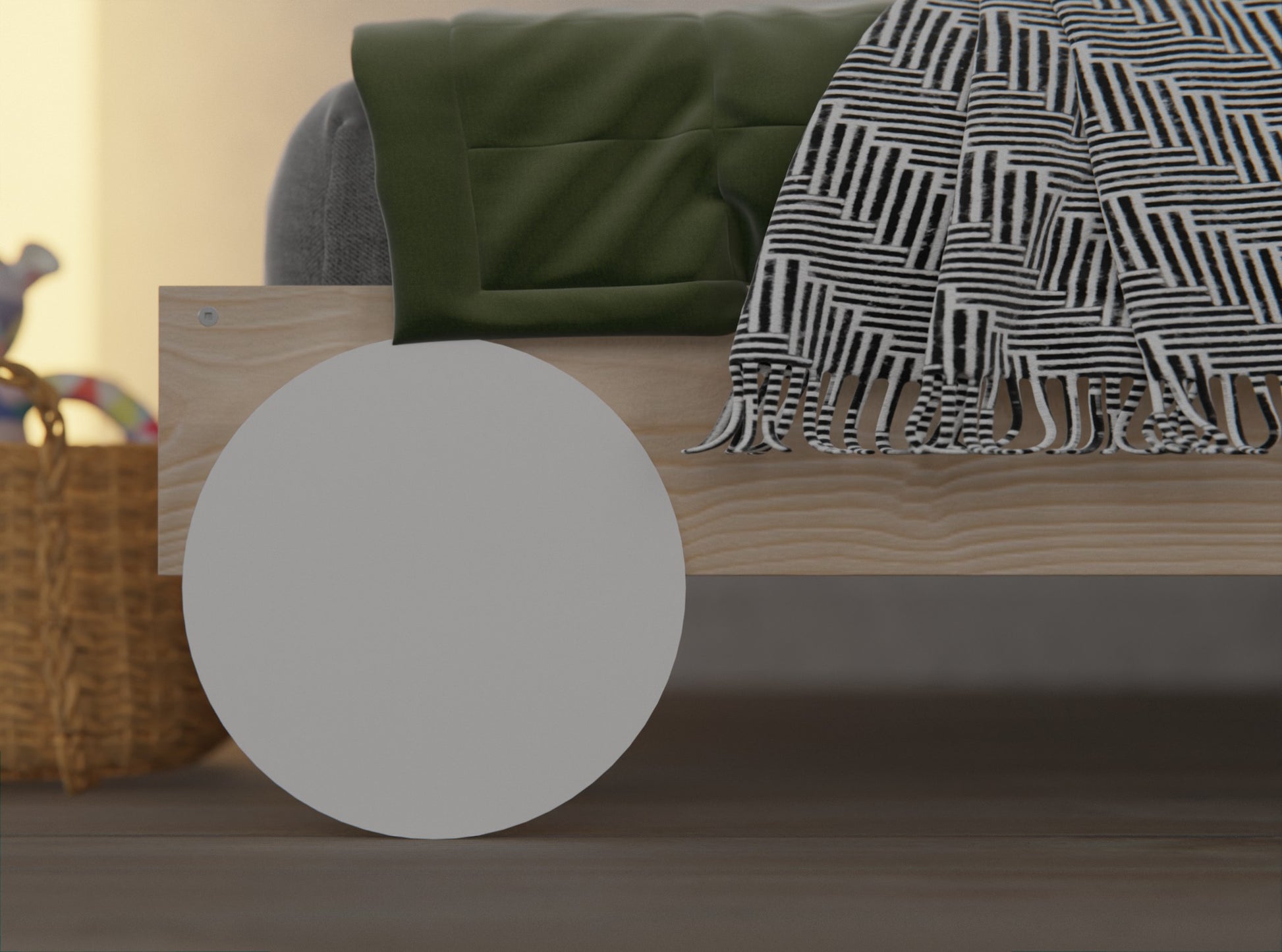 Create a safe and cozy space with our Montessori floor bed frame made from NZ pine.