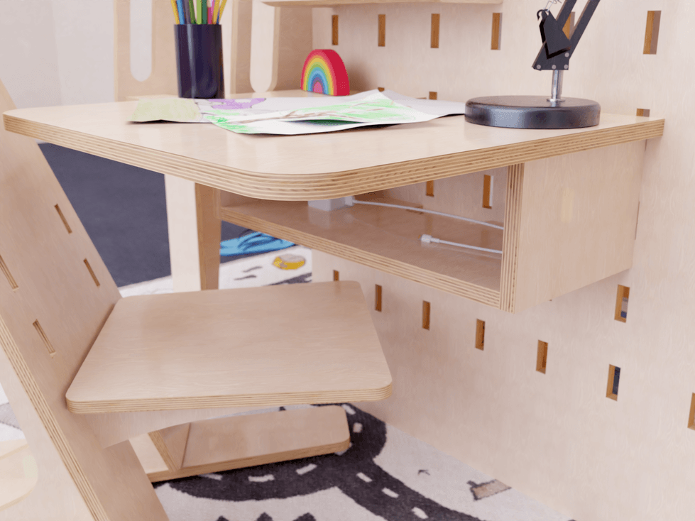 Desk With Small Shelf – KitSmart Furniture
