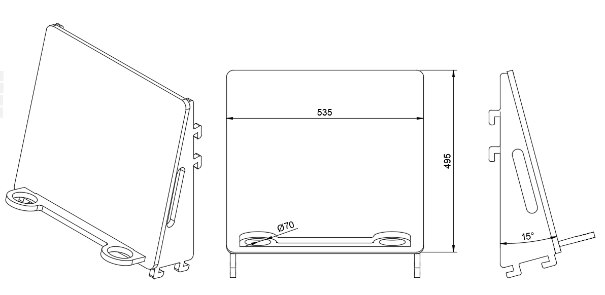A versatile easel, a desk, a shelf, and boxes - all in one stylish pegboard. The perfect blend of function and design!