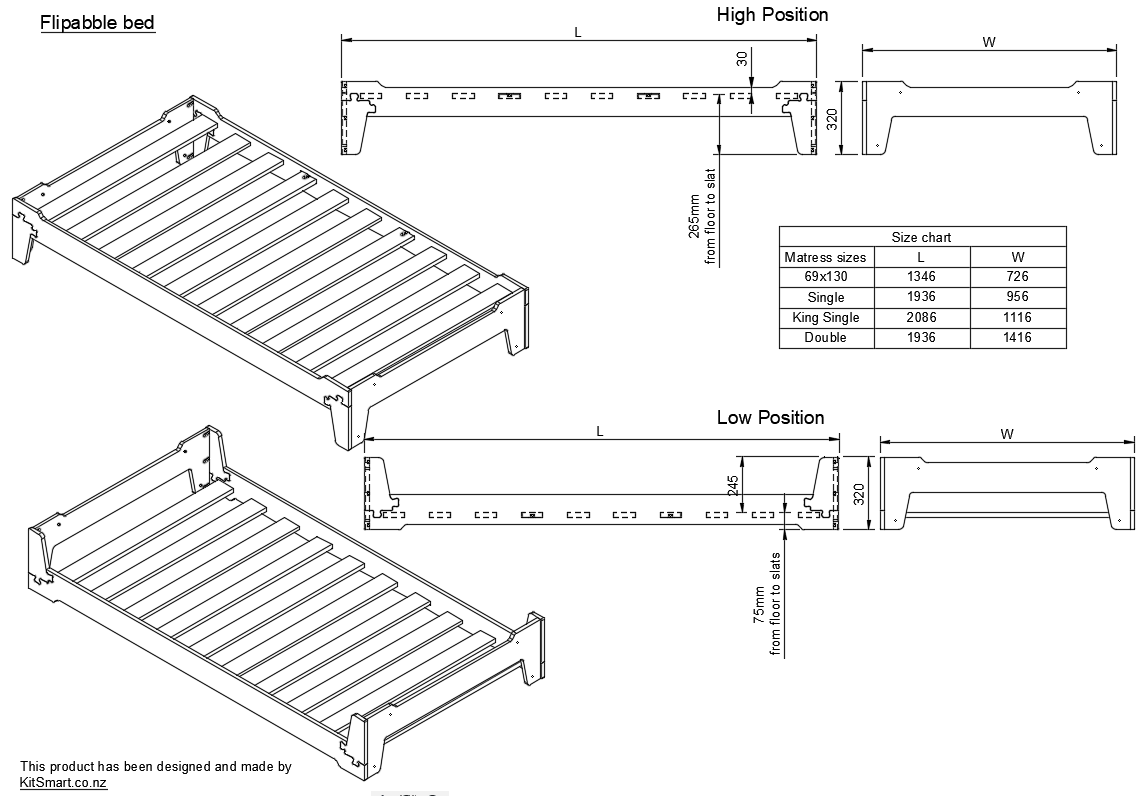 Embrace the Montessori method with our versatile kids bed frame. Start low, flip for teens and adults. Quality plywood, optional drawer. Perfect for toddlers.
