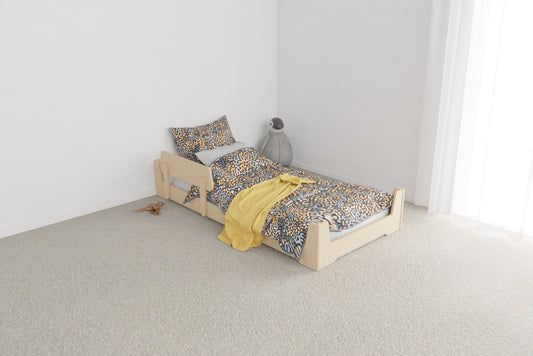 Montessori-style floor beds for a safe transition to independent sleep — low, sturdy and calming to help children grow, explore and dream