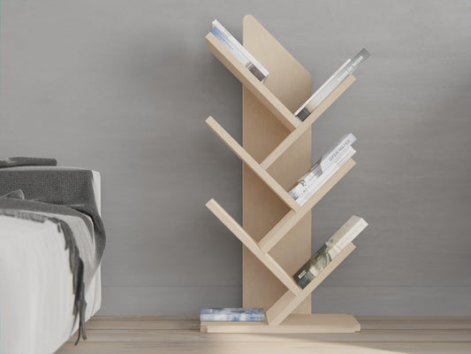 Discover our ply bookshelf: a space-saving, stylish solution for children's rooms. Effortlessly organises books