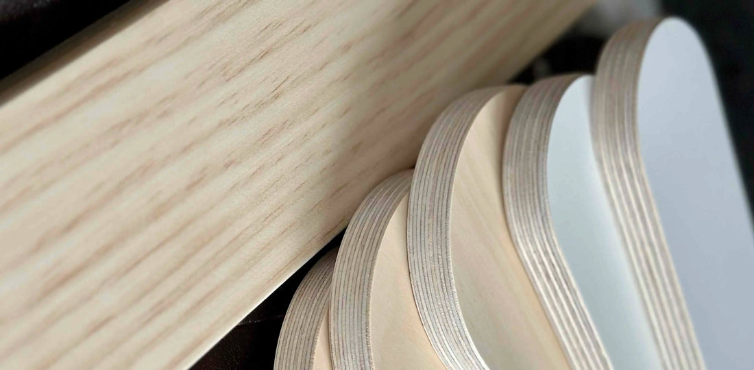 Birch plywood kids bed with a child-safe easy-clean finish in a cosy bedroom, NZ-made furniture for healthy spaces