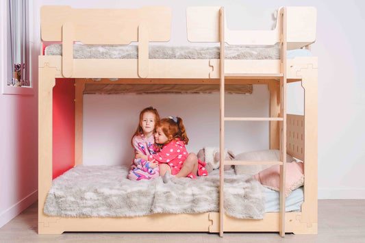 Discover versatile KitSmart bunk and loft beds: from Transformer to Triple bunk beds with desks, storage, and play areas. Ideal for space, fun, and safety.