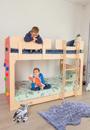 Convertible bunk bed that separates into two single beds, made from natural NZ pine – KitSmart kids furniture in New Zealand