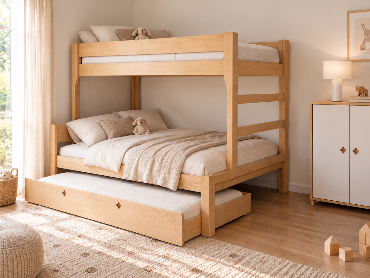 Transform your kids' bedrooms with our space-saving bunk and loft beds. Discover clever solutions to maximize space and create a functional yet stylish environment.