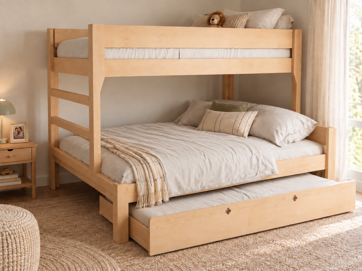 NZ Pine Solid Wood Family Bunk Bed