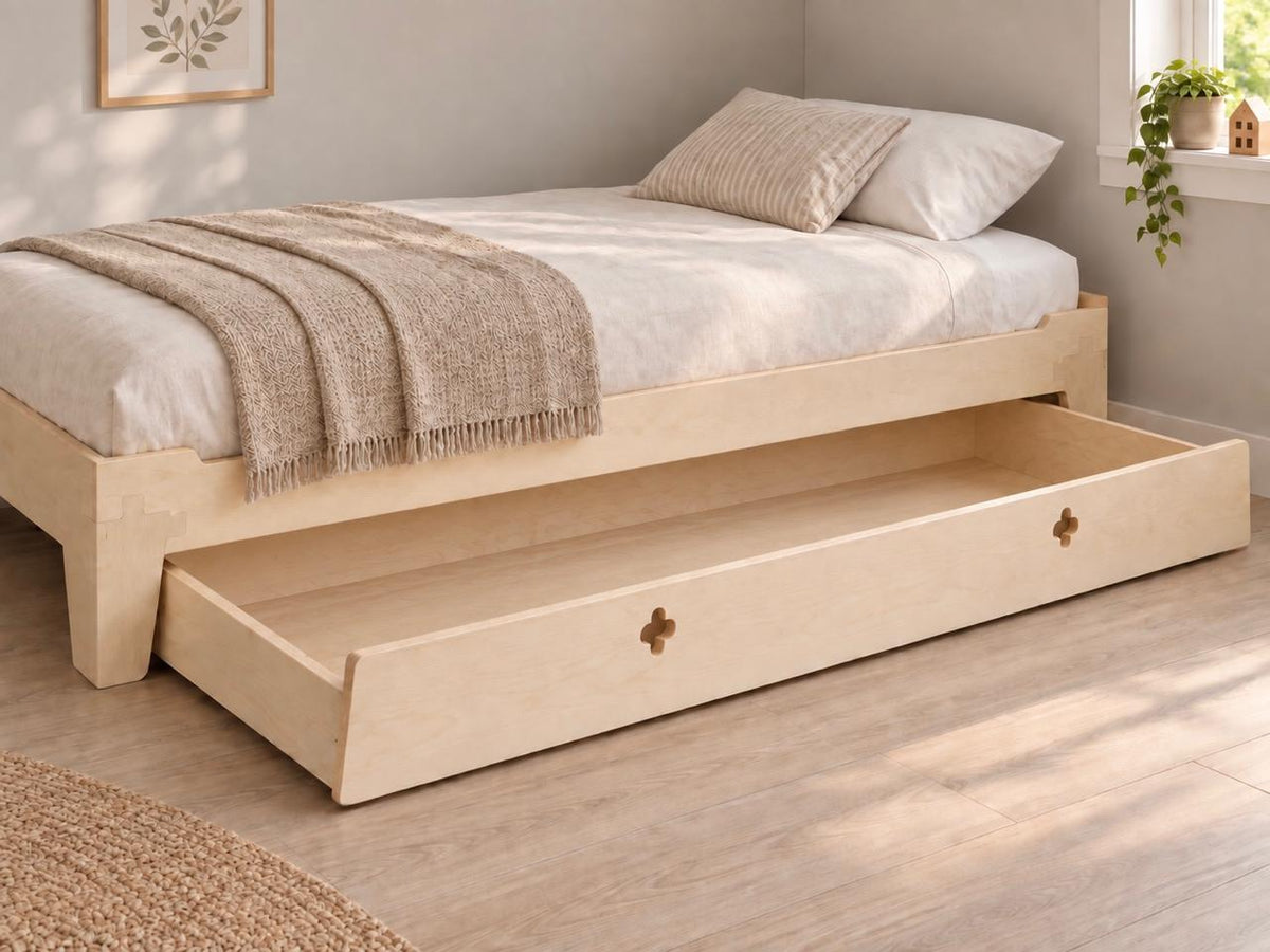 Birch Ply Bed Drawer & Trundle Add-On