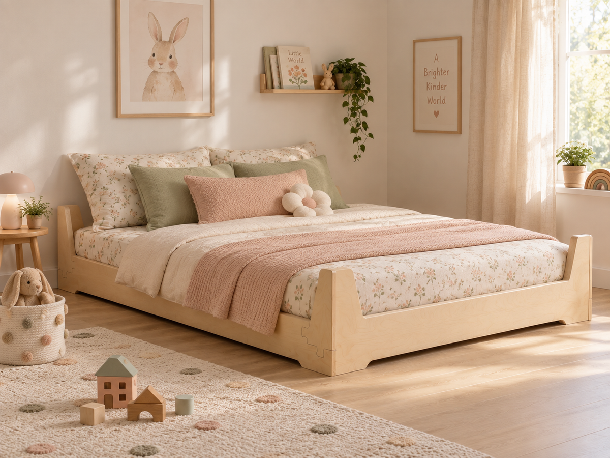 Birch Ply Flippable Floor Bed