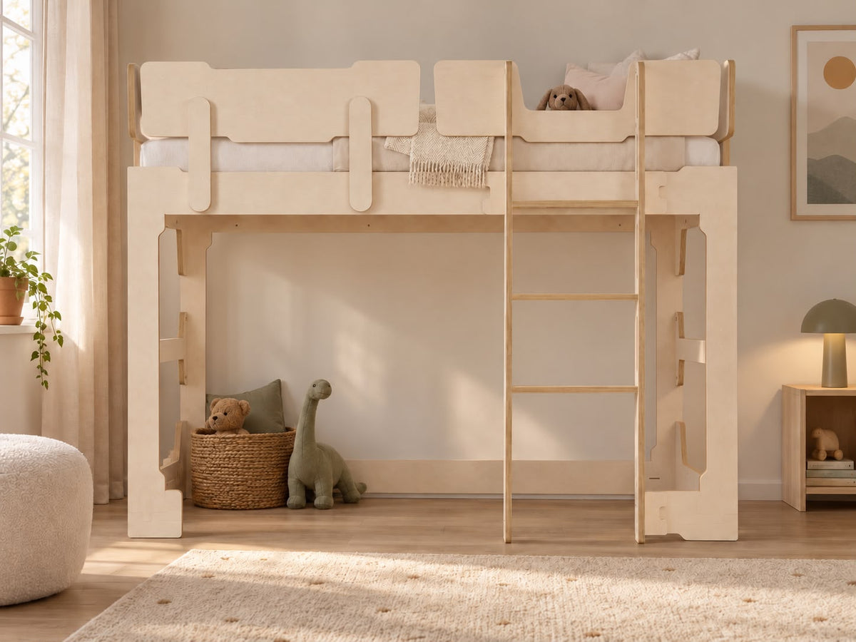 Birch Ply 'Transformer' Flippable Bunk & Loft Bed