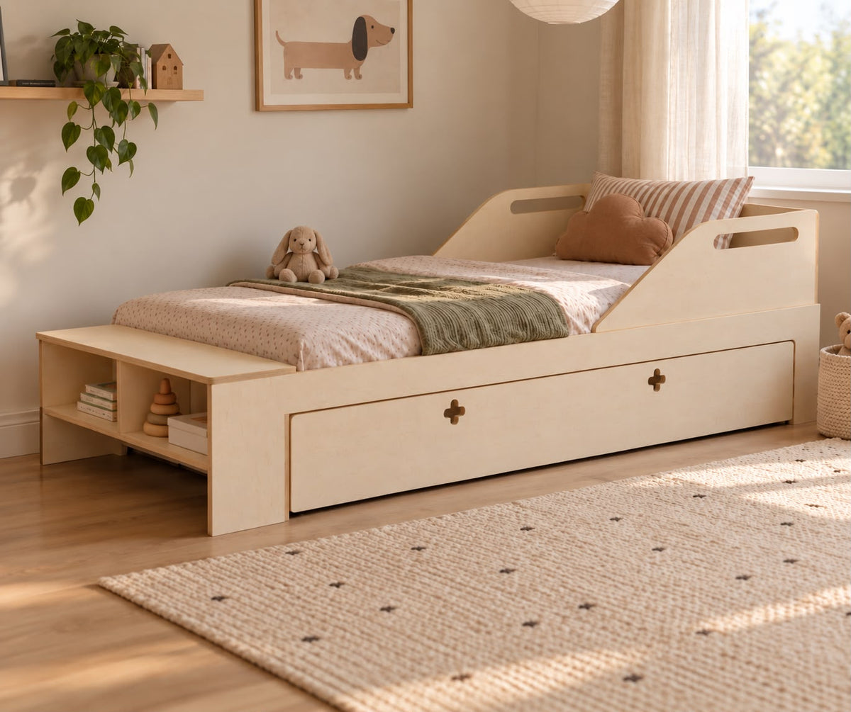 Birch Ply Trundle Bed