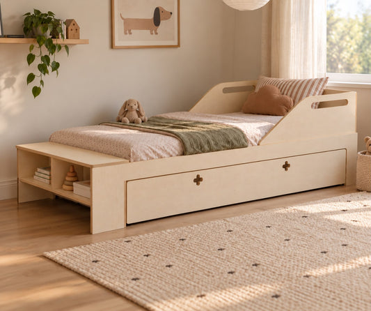 Birch Ply Trundle Bed