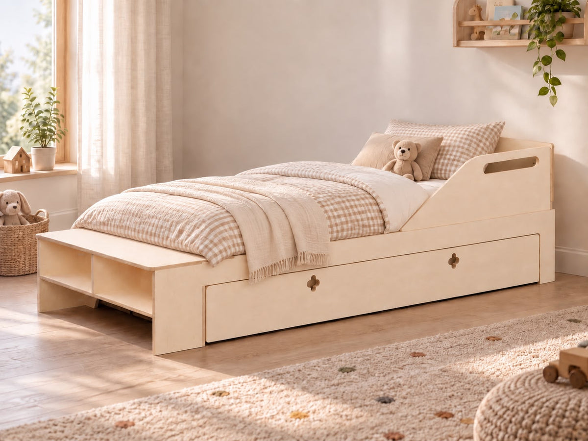Birch Ply Trundle Bed
