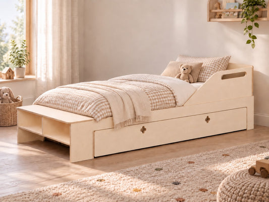 Birch Ply Trundle Bed