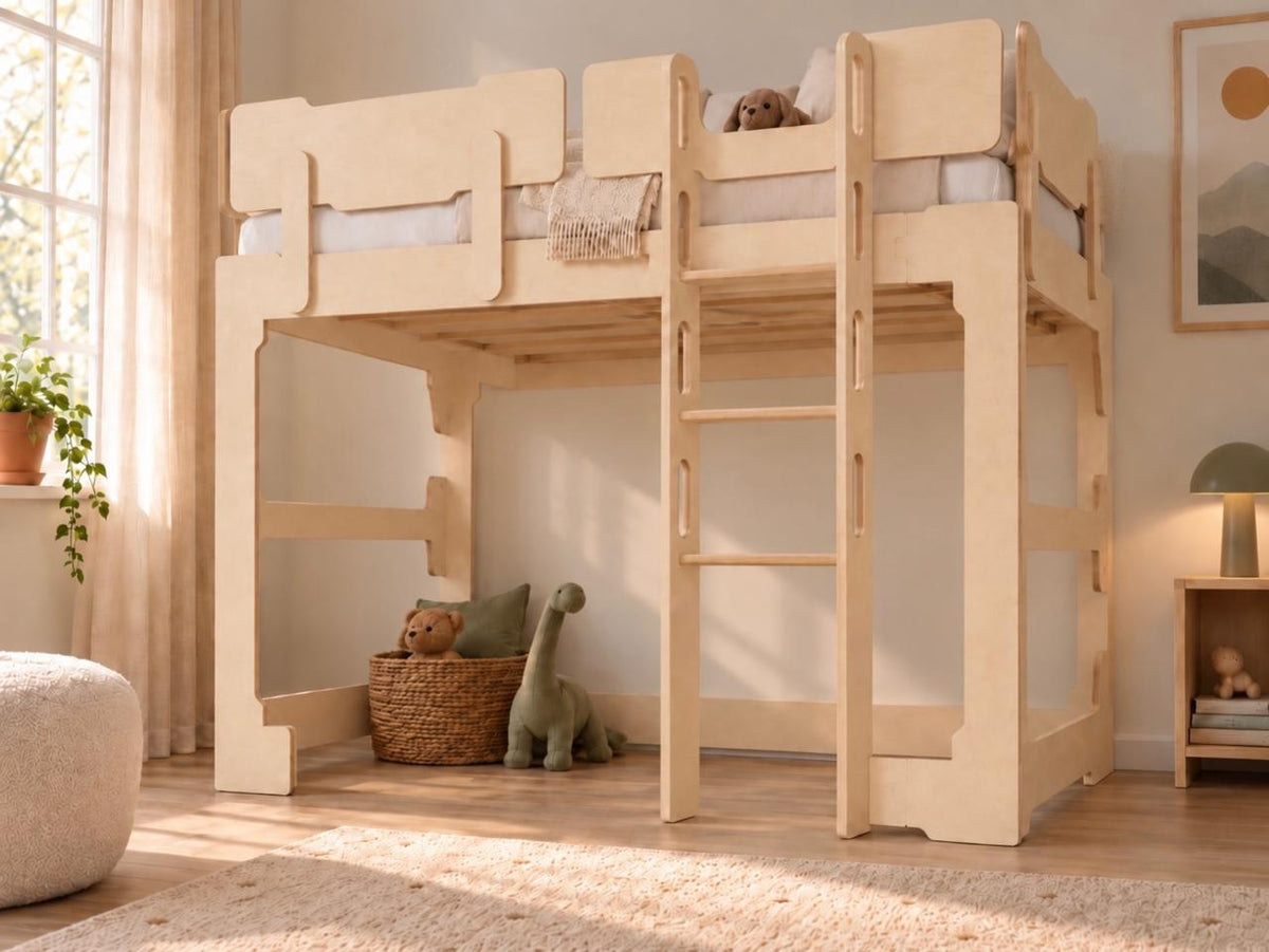 Birch Ply 'Transformer' Flippable Bunk & Loft Bed