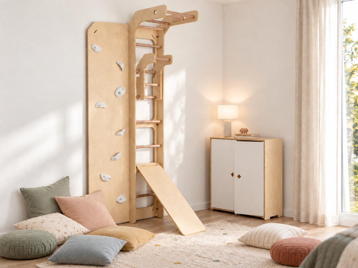 Birch Ply Indoor Swedish Ladder & Rock Climbing Wall