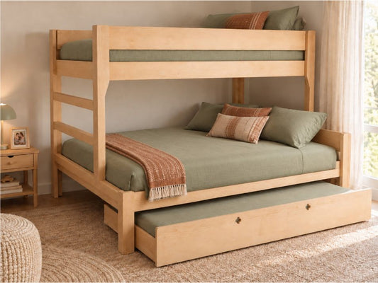 NZ Pine Solid Wood Family Bunk Bed
