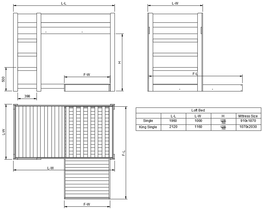 L-Shape Bunk Bed Combo Set: Ultimate Space Saving