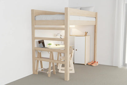 NZ Pine Loft Bed l King Single Size