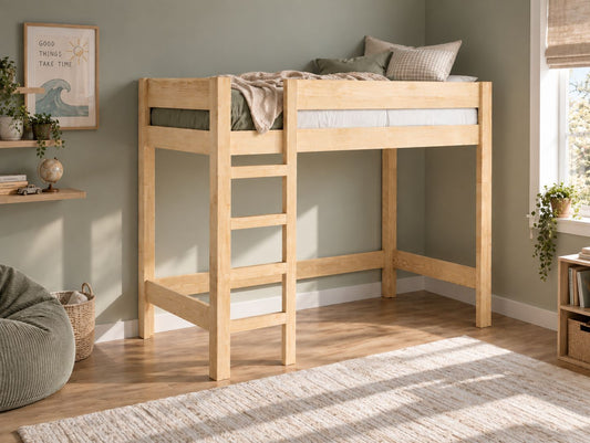 NZ Pine Solid Wood High Loft Bed