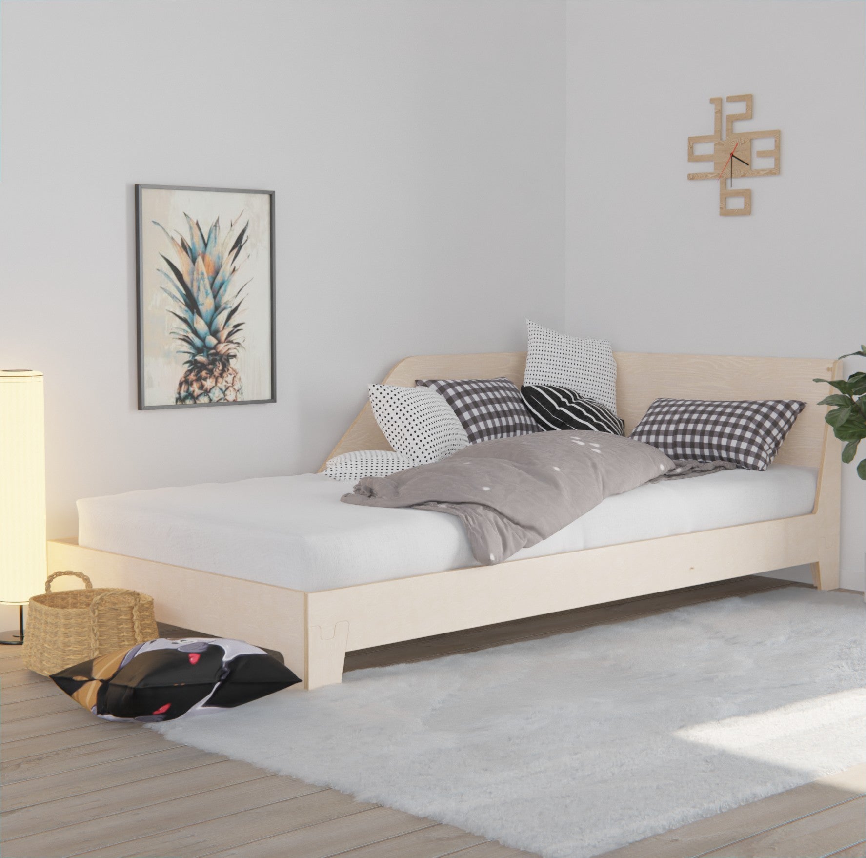 Discover the charm of our plywood day bed, perfect for kids and adults alike