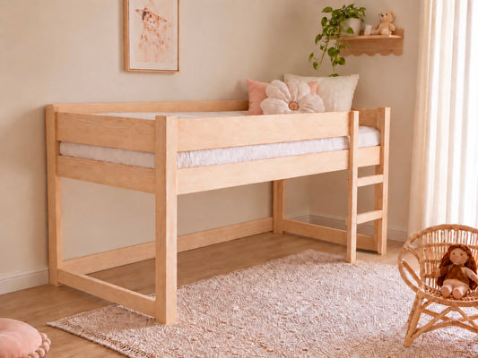 NZ Pine Low Loft Bed
