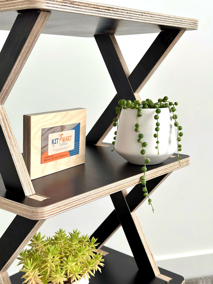 Experience the modern design of our NZ black plywood shelf. Sleek, stylish, stunning.