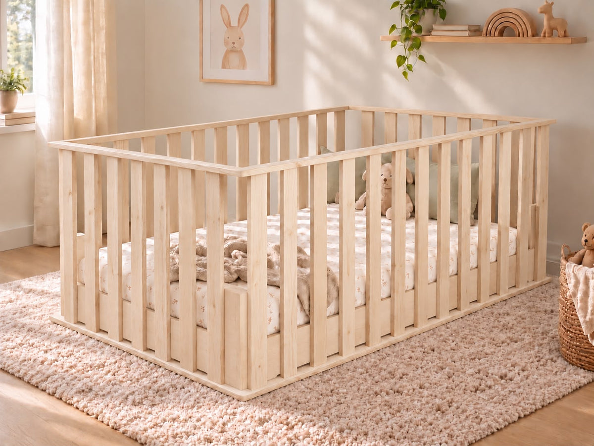 Montessori Toddler Bed with Removable Rails