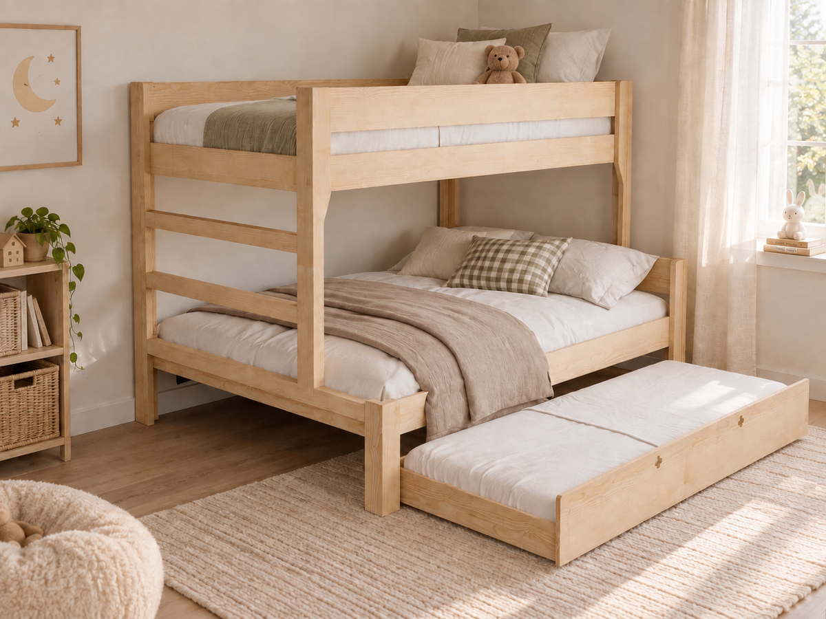 NZ Pine Solid Wood Family Bunk Bed