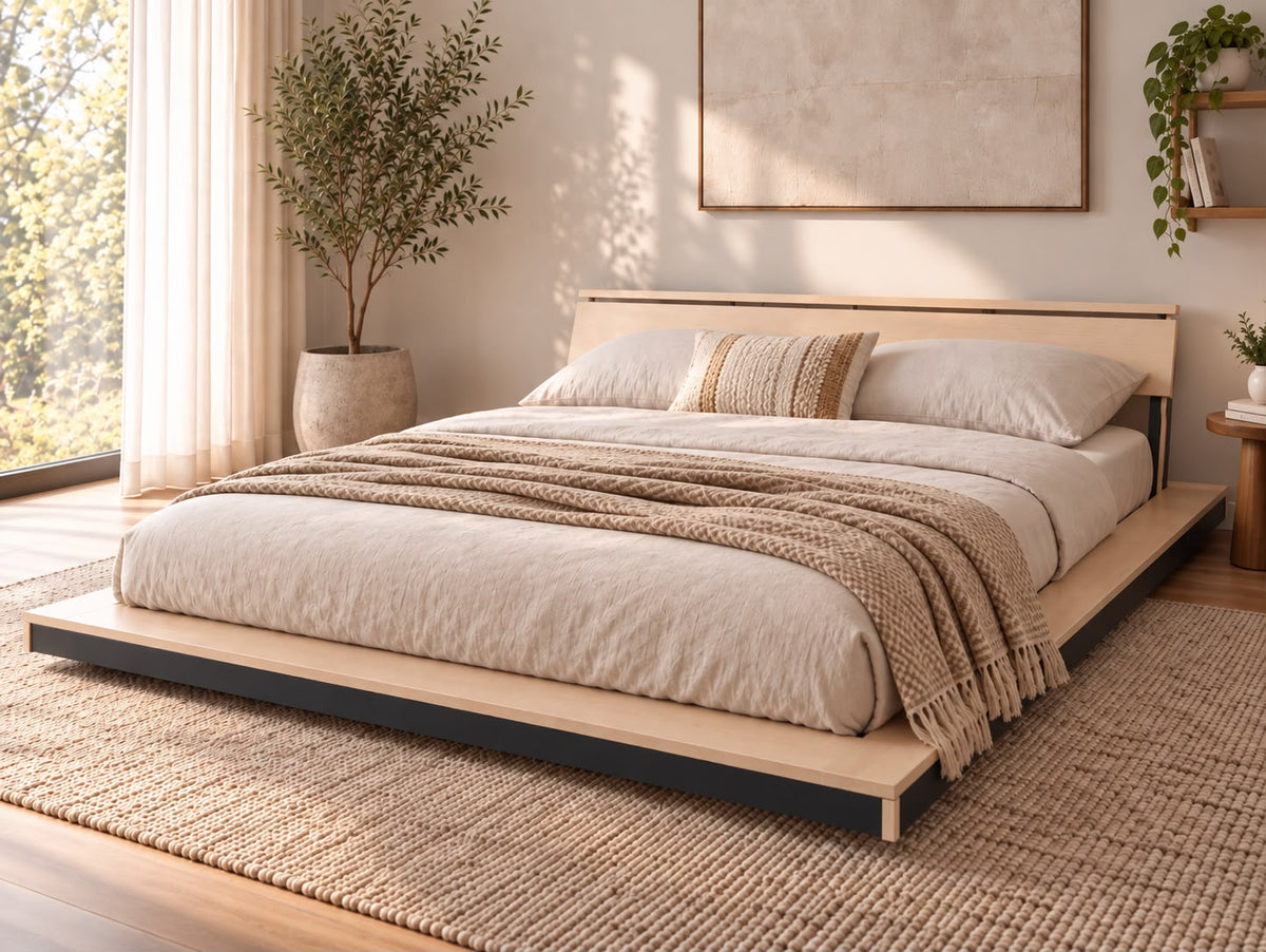 NZ Pine Floating Platform Bed