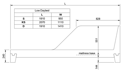 Low profile Day Bed 