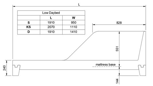 Low profile Day Bed 