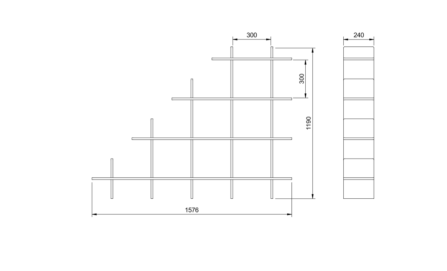 Modular Open Shelf System