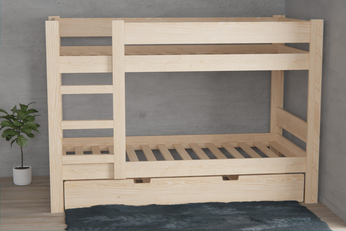 Looking for a sustainable bunk bed? Our budget-friendly bed is made from 100% NZ Pine and features an optional drawer for extra storage.