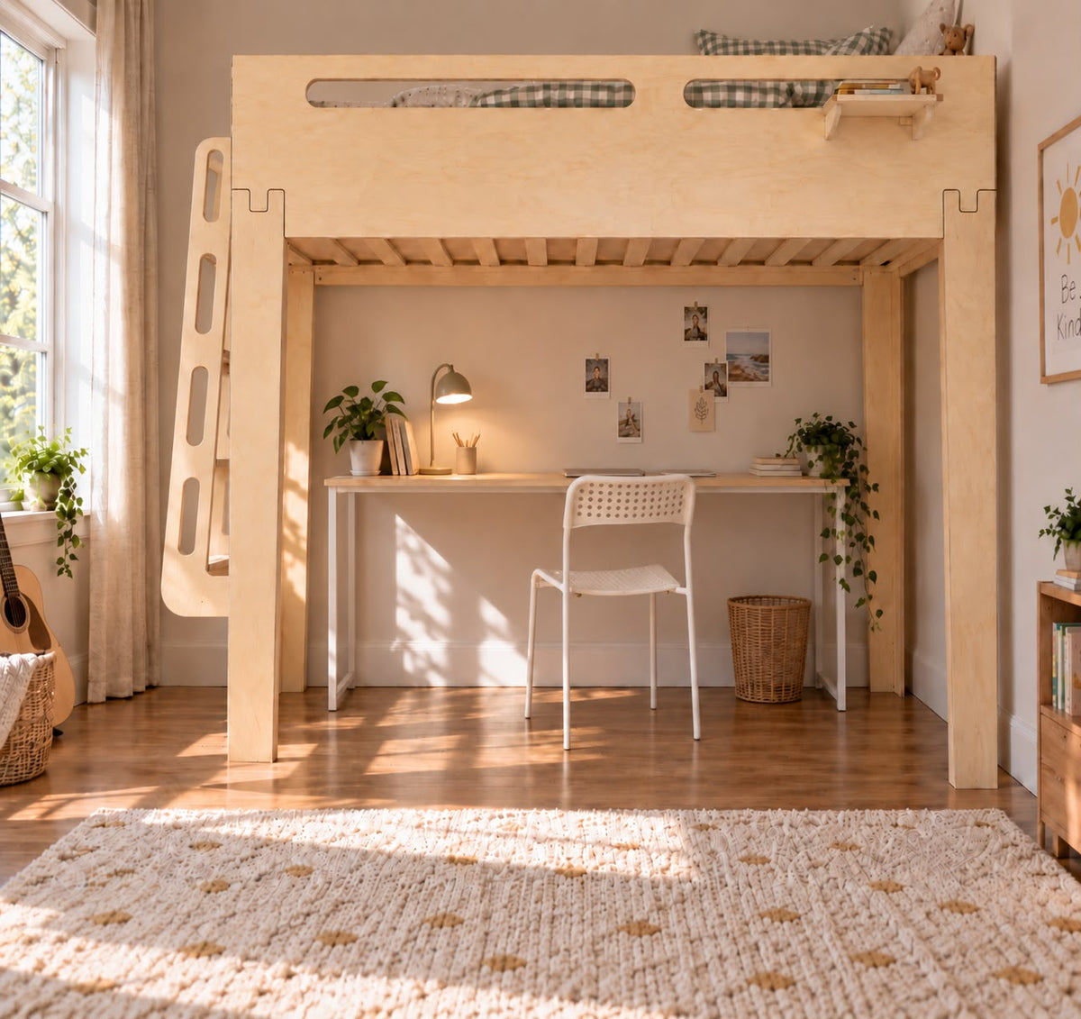 Birch Ply Loft Bed "TreeHouse"