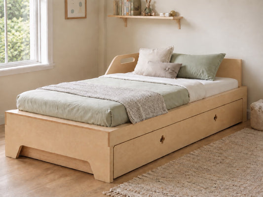 Birch Ply Trundle Bed