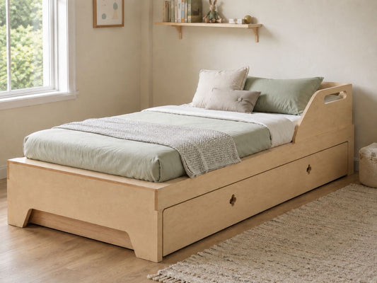 Birch Ply Trundle Bed
