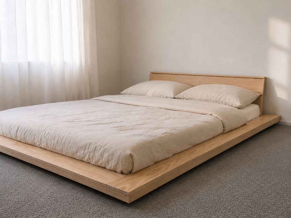 NZ Pine Floating Platform Bed