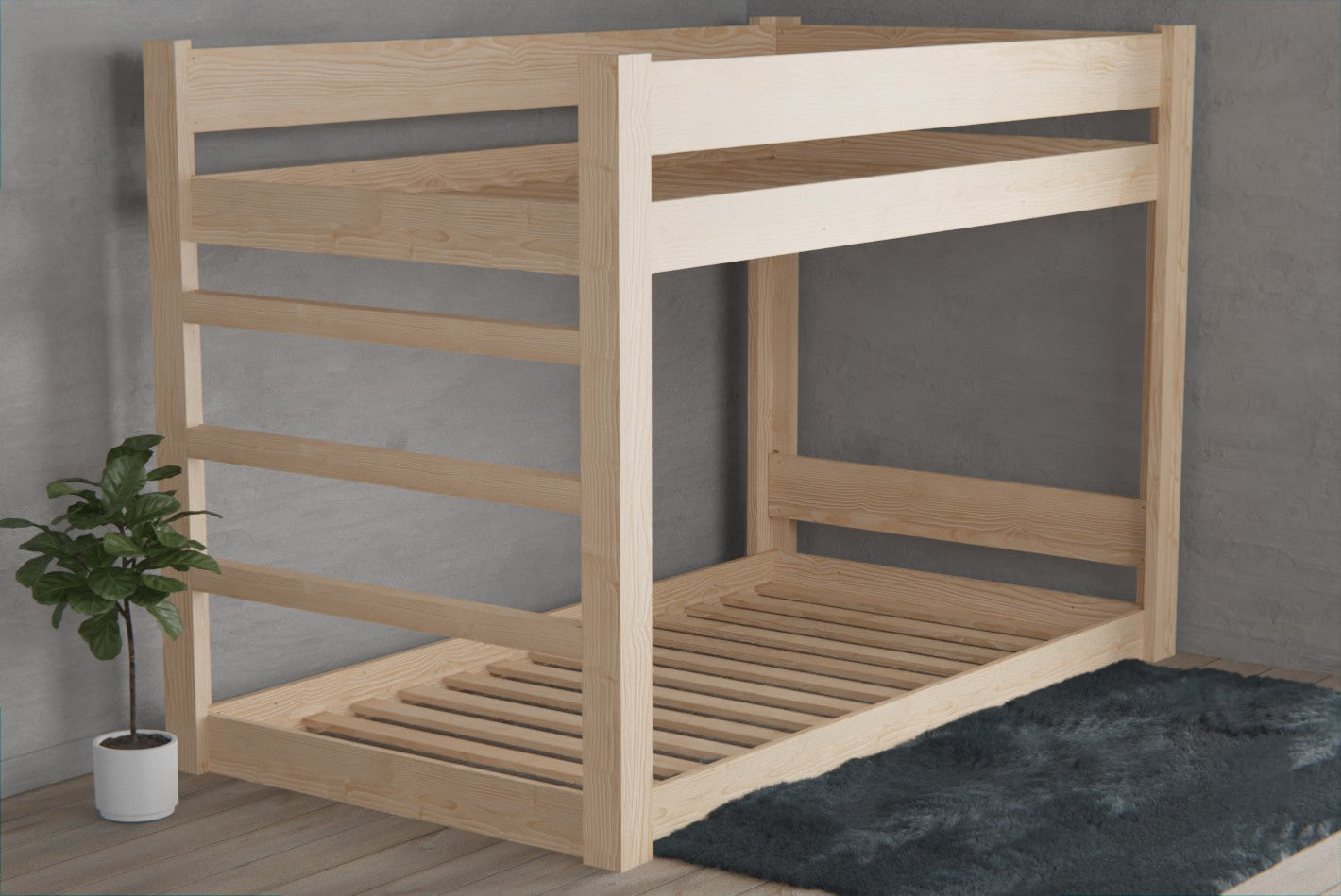 Eco-friendly and budget-friendly! Our bunk bed is made from solid NZ Pine and comes with flexible ladder positioning and optional drawer.