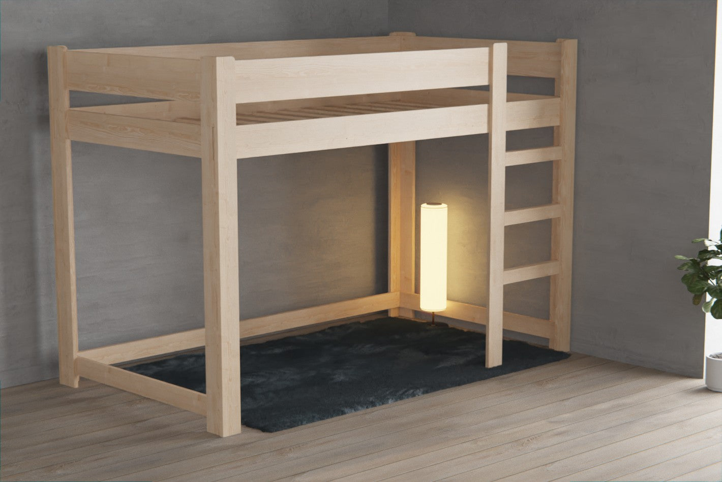 Tailor-made ladder setups! Choose from 3 configurations for our unique L shaped bunkbed to fit your space.