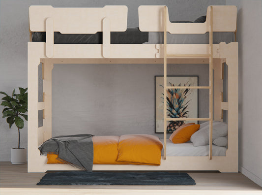 Discover the ultimate space-saving solution: the Flippable Transformer Bunk Bed. Adaptable 3-in-1 design that transitions from a low bed to a standard bed, to a bunk bed.