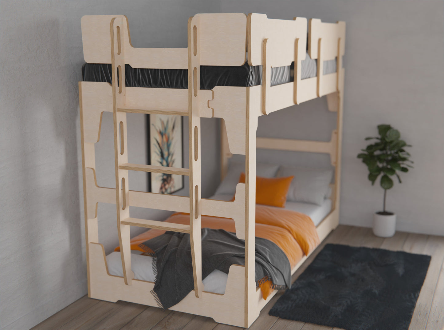 Explore the Transformer Bunk Bed: ultimate space-saver, transitioning from low to standard to bunk bed.
