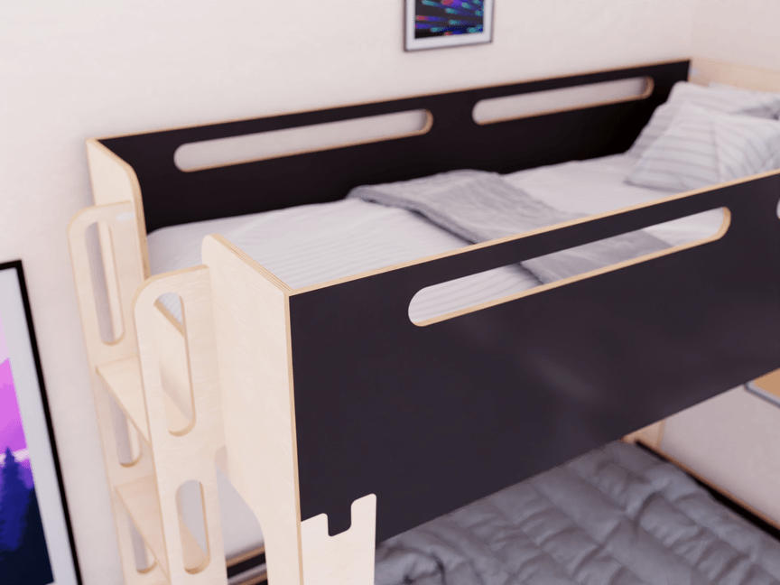 Black Bunk bed. Custom made service.