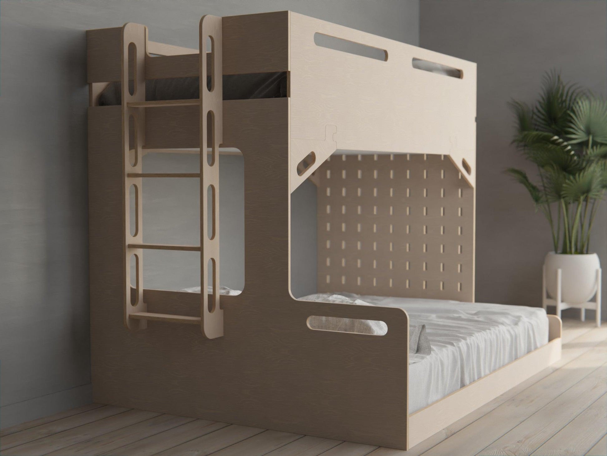 Efficiency meets elegance in our plywood triple bunk beds. Save space without compromising comfort or style.
