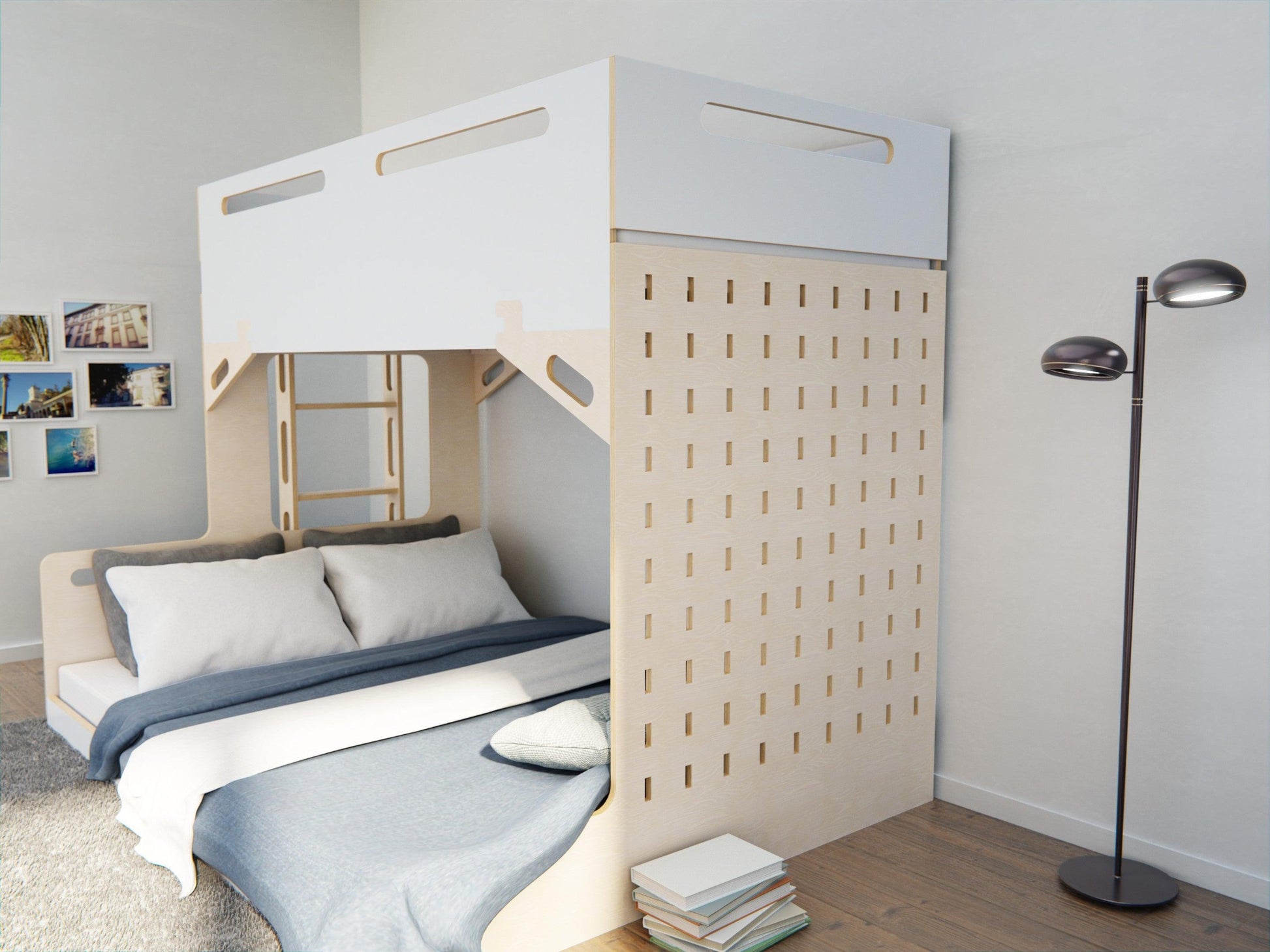 Elevate your home with our space-saving plywood triple bunk beds. Ideal for large families.