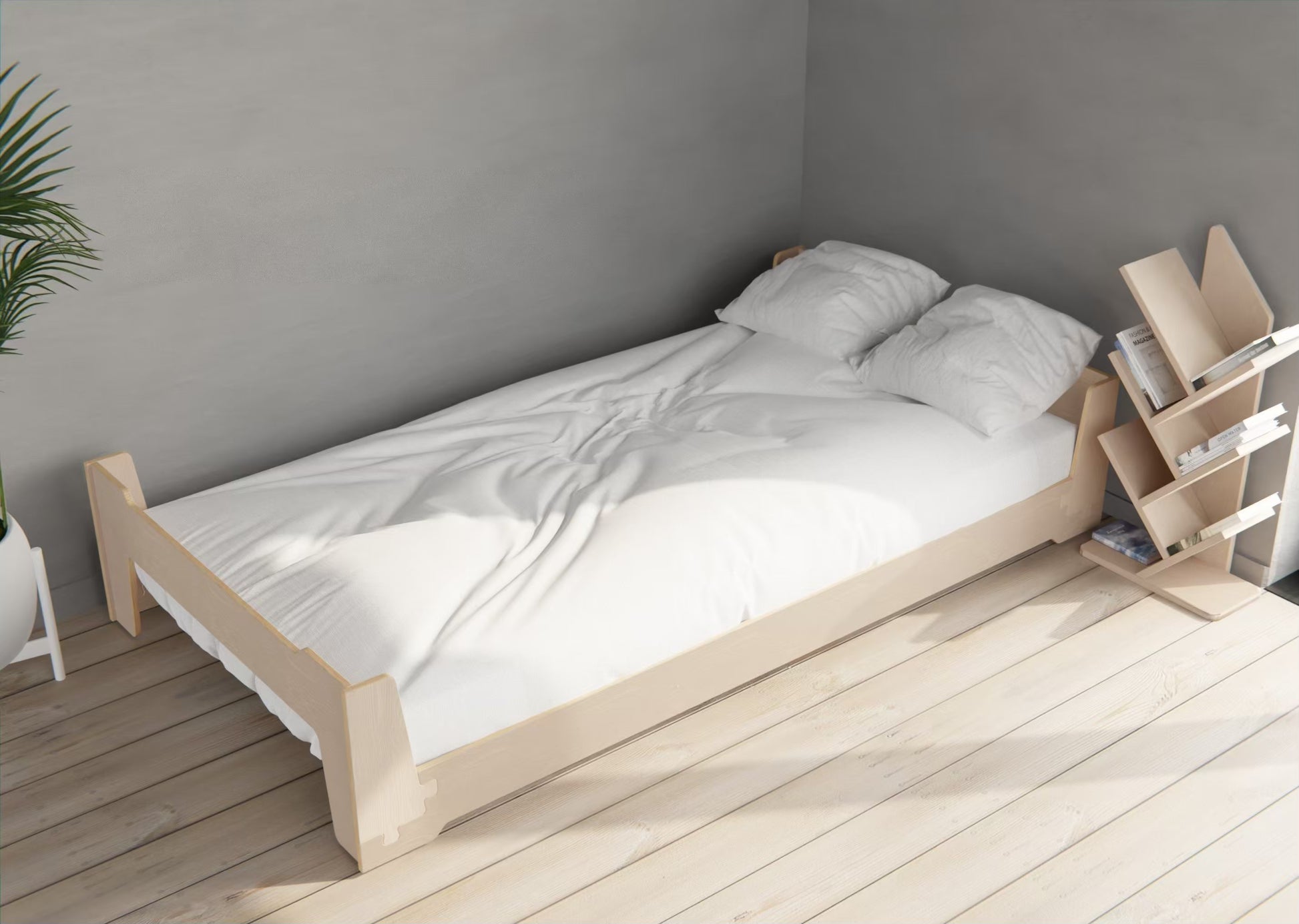 Introducing our flippable kids bed frame, designed to support the Montessori method